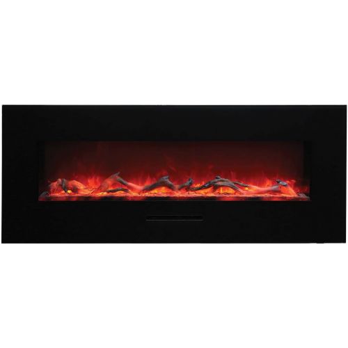  Amantii WM-FM-48-5823-BG-ICE Wall Mount / Flush Mount Series Electric Fireplace with Ice Media Kit, 48-Inch