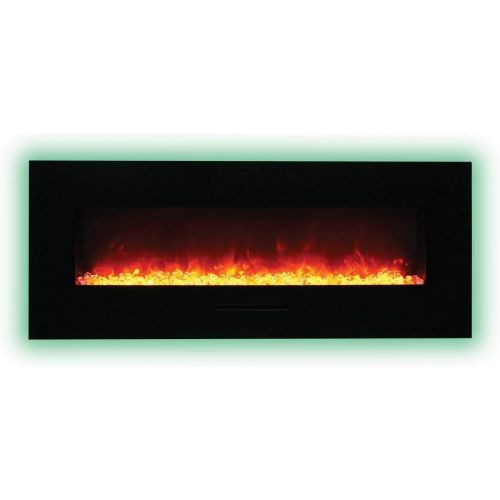  Amantii WM-FM-48-5823-BG-ICE Wall Mount / Flush Mount Series Electric Fireplace with Ice Media Kit, 48-Inch