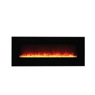 Amantii WM-FM-48-5823-BG-EMBER Wall Mount / Flush Mount Series Electric Fireplace with Ember Media Kit, 48-Inch