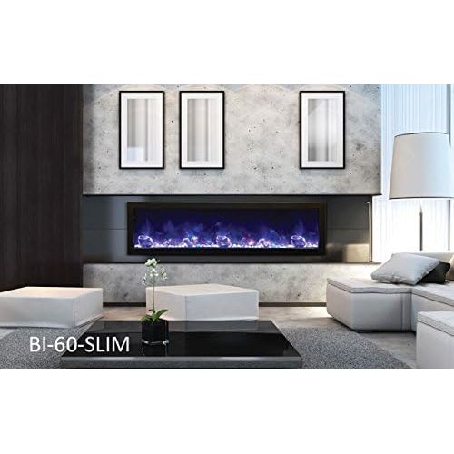  Amantii BI-60-SLIM Electric Fireplace - 60 Wide x 6 3/4 deep