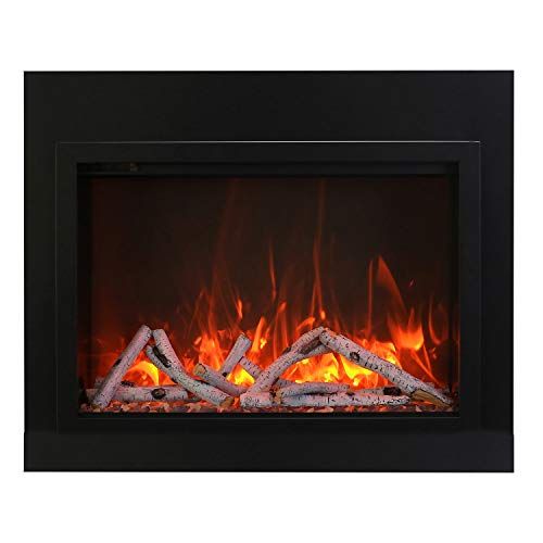  Amantii TRD-38-TRD-38-4 Traditional Series Electric Fireplace Insert with Logs and 4-Sided Surround (TRD-38-TRD-38-4), 38-Inch