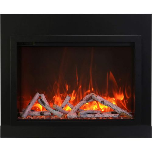  Amantii TRD-38-TRD-38-4 Traditional Series Electric Fireplace Insert with Logs and 4-Sided Surround (TRD-38-TRD-38-4), 38-Inch