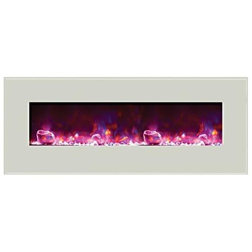  Amantii WM-BI-48-5823-WHTGLS Electric Fireplace