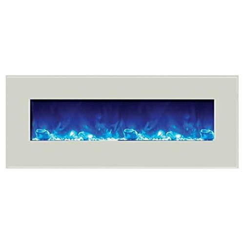  Amantii WM-BI-48-5823-WHTGLS Electric Fireplace