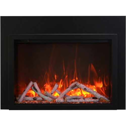  Amantii TRD-38-TRD-38-3 Traditional Series Electric Fireplace Insert with Logs and 3-Sided Surround (TRD-38-TRD-38-3), 38-Inch