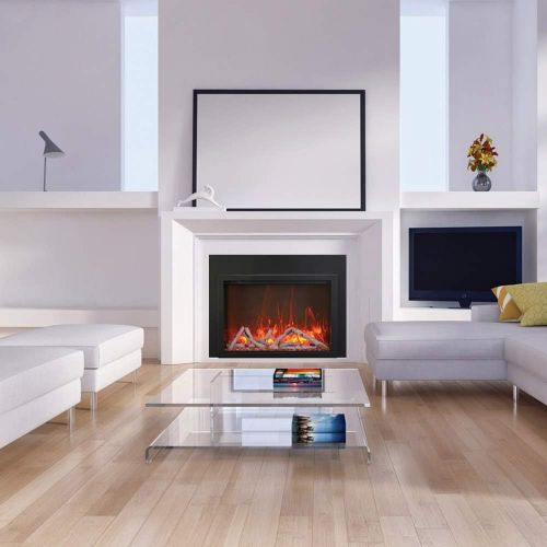  Amantii TRD-38-TRD-38-3 Traditional Series Electric Fireplace Insert with Logs and 3-Sided Surround (TRD-38-TRD-38-3), 38-Inch