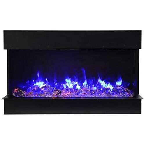  Amantii Tru-View Slim 30 x 10 5/8 3 Sided Glass Electric Fireplace