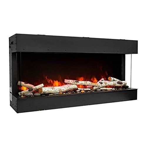  Amantii Tru-View Slim 30 x 10 5/8 3 Sided Glass Electric Fireplace
