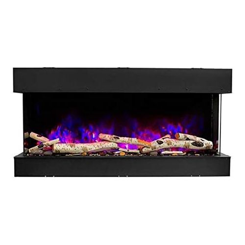  Amantii Tru-View Slim 30 x 10 5/8 3 Sided Glass Electric Fireplace