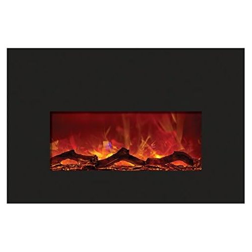  Amantii Small Electric Fireplace Insert with Black Glass Surround - INSERT-26-3825