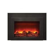 Amantii Electric Fireplace Insert with Black Surround/Overlay (INS-FM-34), 34-Inch