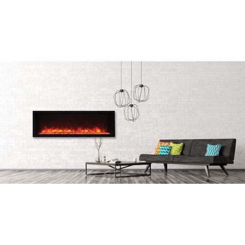  Amantii Panorama Indoor/Outdoor Extra Slim Built in Electric Fireplace (BI-50-XTRASLIM), 50-Inch