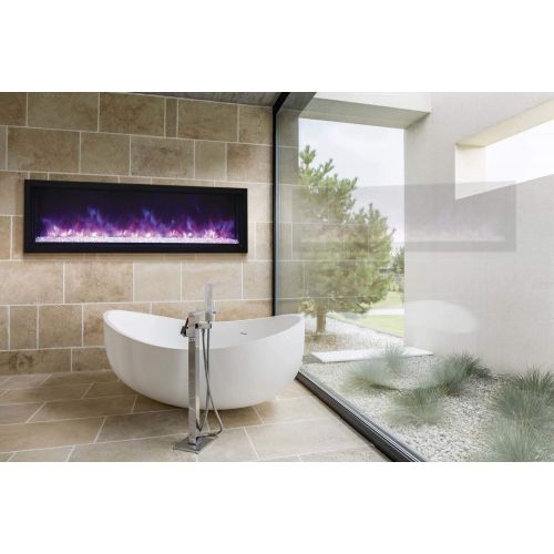  Amantii Panorama Indoor/Outdoor Extra Slim Built in Electric Fireplace (BI-60-XTRASLIM), 60-Inch