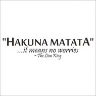 Amaonm Removable Vinyl Quotes Saying Hakuna Matata…Its Means No Worries, The Lion King Wall Stickers Murals, Home Decor, Offices Decor, Kids Rooms Decals for Children Rooms