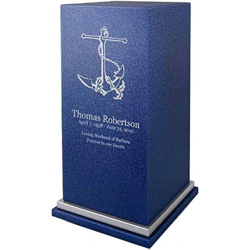  Amaranthine Urn Company PERSONALIZED Engraved Nautical Cremation Urn for Human Ashes-Made in America-Handcrafted in the USA by Amaranthine Urns-Eaton SE-Adult Funeral Urn (up to 200 lbs living weight) (De