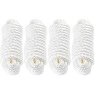 Amarine Made Double Braided Nylon Dock Lines 4840 lbs Breaking Strength (L:15 ft. D:1/2 inch Eyelet: 12 inch) 4 Pack of Marine Mooring Rope Boat Dock Lines Working Load Limit:968 lbs White