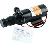 Amarine Made Macerator Waste Water Pump 12V 12 GPM New Anti-Clog Feature for RV Marine Trailer Toilet Sewer Self Priming