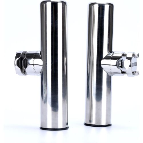  Amarine Made 2pcs Stainless Clamp on Fishing Rod Holder for Rails 7/8 to 1