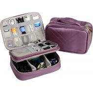 [아마존 핫딜] [아마존핫딜]Amatory Electronics Organizer Travel Cable Cord Bag Accessories Gadget Gear Storage Cases (Purple)