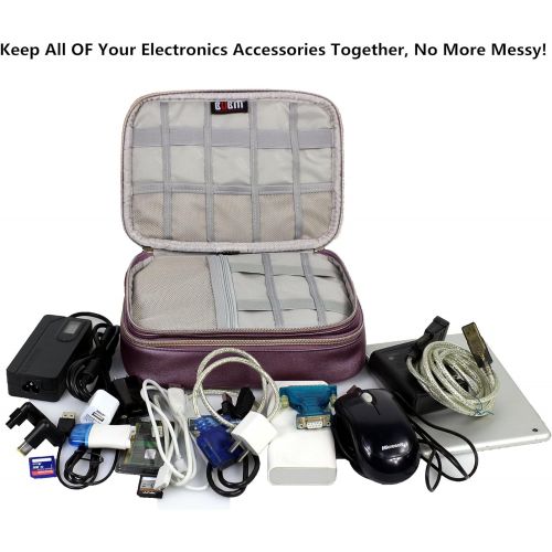  [아마존 핫딜] [아마존핫딜]Amatory Electronics Organizer Travel Cable Cord Bag Accessories Gadget Gear Storage Cases (Purple)