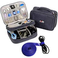 [아마존베스트]Amatory Electronics Organizer Travel Cable Cord Bag Accessories Gadget Gear Storage Cases for 8 Inch Tablet (Gray)