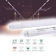 Amaxlite T8 LED Replacement 4FT LED Light Tube G 13 LED Tube Bace Single End Power 18W,5000K (Daylight Glow),2400 Lumens (12 Pack)