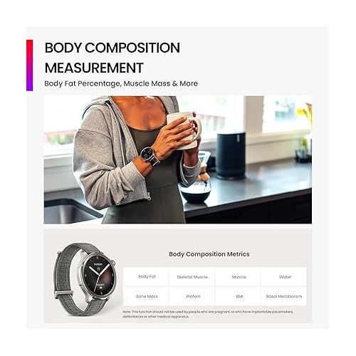  Amazfit Balance Smart Watch, AI Fitness Coach, Sleep & Health Tracker with Body Composition, GPS, Alexa Built-in, Bluetooth Calls, 14-Day Battery, 1.5