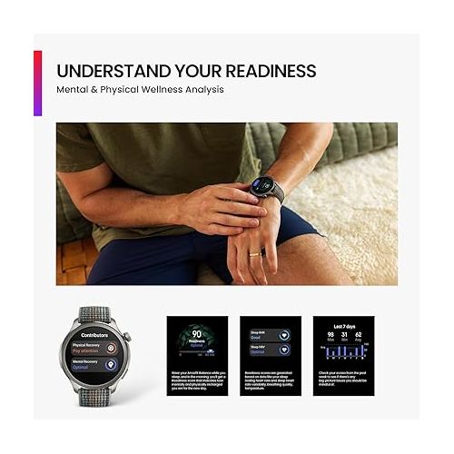  Amazfit Balance Smart Watch, AI Fitness Coach, Sleep & Health Tracker with Body Composition, GPS, Alexa Built-in, Bluetooth Calls, 14-Day Battery, 1.5
