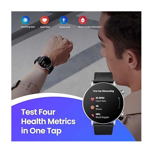  Amazfit GTR 3 Pro Limited Edition Smart Watch For Men Women, Alexa Built-in, Bluetooth Call, GPS, Fitness Watch With 150 Sports Modes, Blood Oxygen Heart Rate Tracking, 5 ATM Water Resistant, Silver