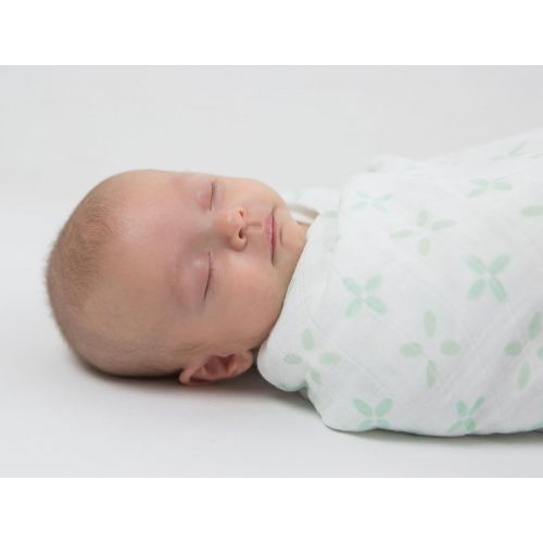  Amazing Baby Muslin Swaddle Blankets, Set of 4, Premium Cotton, Paradise, Pastel SeaCrystal