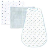 Amazing Baby Gift Set, 3-Piece Set, Cotton Sleeping Sack, Muslin Swaddle, Cellular Blanket, Sunwashed Blue