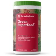 Amazing Grass Green Superfood Organic Powder with Wheat Grass and 7 Super Greens, Flavor:...