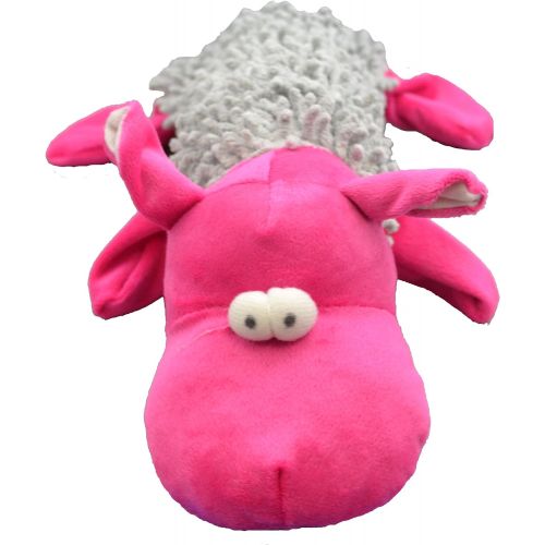  Amazing Pet Products Bottle Shaggy Pet Squeak Toy, Hippo