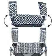 Amazing Tot Drool & Teething Pad | Fits All Carriers | Reversible Organic Cotton 3-Piece Set - Ideal for Infant Toddler Girls & Boys [Patent Pending]