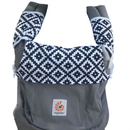  Amazing Tot Drool & Teething Pad | Fits All Carriers | Reversible Organic Cotton 3-Piece Set - Ideal for Infant Toddler Girls & Boys [Patent Pending]