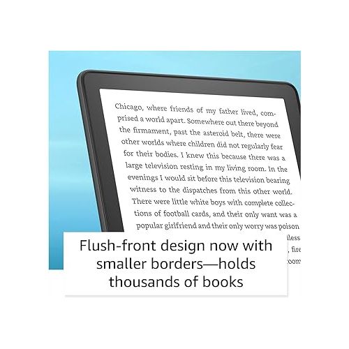  Amazon Kindle Paperwhite (16 GB) - Now with a larger display, adjustable warm light, increased battery life, and faster page turns - Without Lockscreen Ads - Black