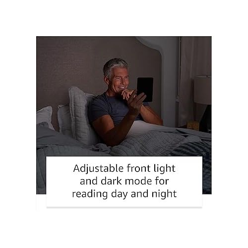  Amazon Kindle - The lightest and most compact Kindle, with extended battery life, adjustable front light, and 16 GB storage - Black