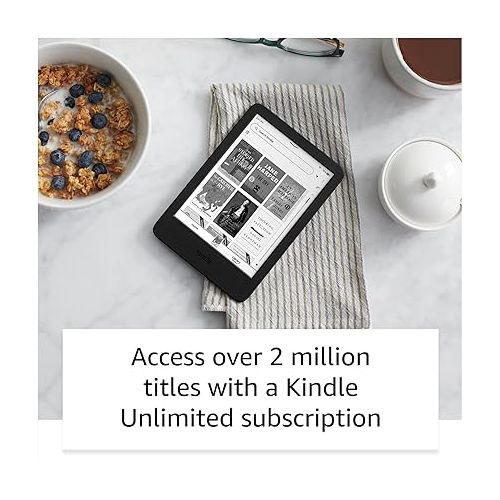  Amazon Kindle ? The lightest and most compact Kindle, with extended battery life, adjustable front light, and 16 GB storage ? Black