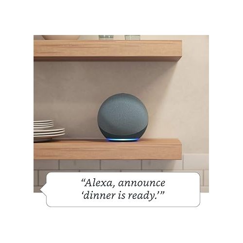  Echo (4th Gen) | With premium sound, smart home hub, and Alexa | Twilight Blue