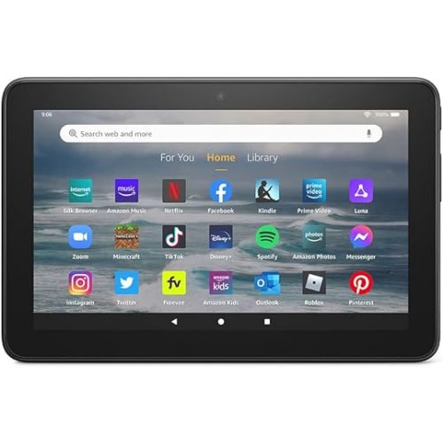  Amazon Fire 7 tablet, 7” display, read and watch, under $60 with 10-hour battery life, (2022 release), 16 GB, Black
