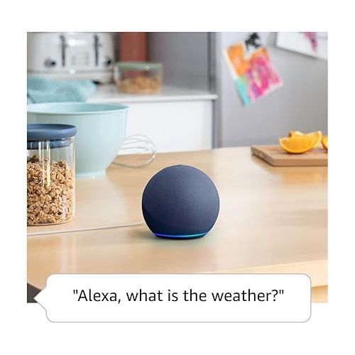  Echo Dot (5th Gen, 2022 release) | With bigger vibrant sound, helpful routines and Alexa | Deep Sea Blue