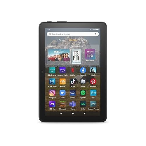  Amazon Fire HD 8 tablet, 8” HD Display, 32 GB, 30% faster processor, designed for portable entertainment, (2022 release), Black