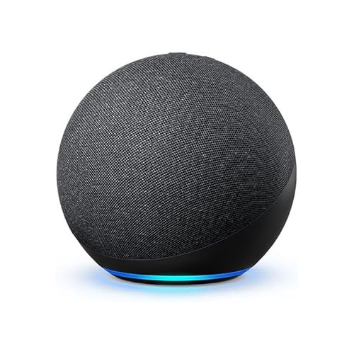  Amazon Echo (4th Gen) | With premium sound, smart home hub, and Alexa | Charcoal