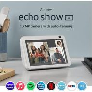 Certified Refurbished Echo Show 8 (2nd Gen, 2021 release) | HD smart display with Alexa and 13 MP camera | Glacier White