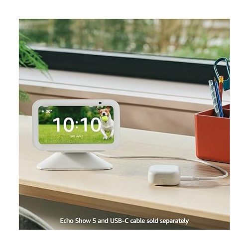  Echo Show 5 (3rd Gen) Adjustable Stand with USB-C Charging Port | Cloud Blue