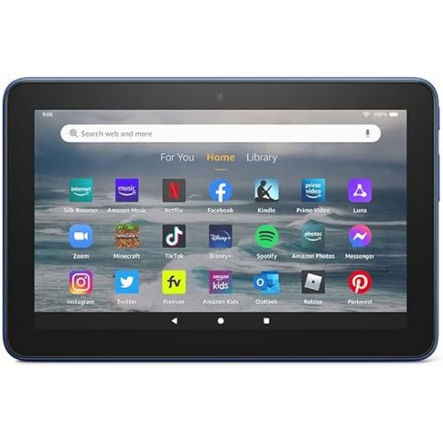  Amazon Fire 7 tablet, 7” display, read and watch, under $60 with 10-hour battery life, (2022 release), 16 GB, Denim