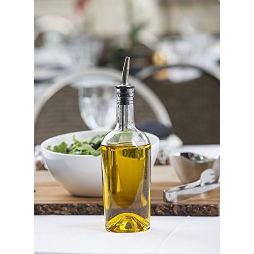  Amazon Tablecraft H932M Flint Oil Serving Bottle with Vented Pourer, 17 oz, Green