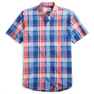 Amazon Brand - Goodthreads Mens Standard-Fit Short-Sleeve Large-Scale Plaid Shirt