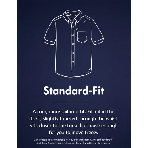  Amazon Brand - Goodthreads Mens Standard-Fit Short-Sleeve Large-Scale Plaid Shirt