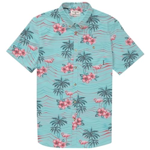 빌라봉 Amazon Billabong Mens Sundays X Floral Short Sleeve Shirt Americana Medium